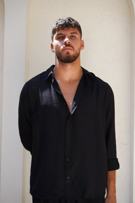 Black Linen Shirt