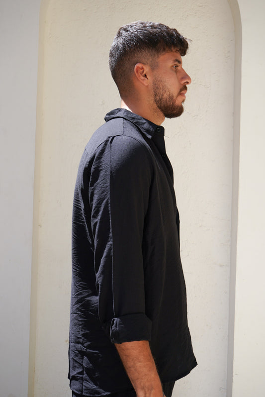 Black Linen Shirt