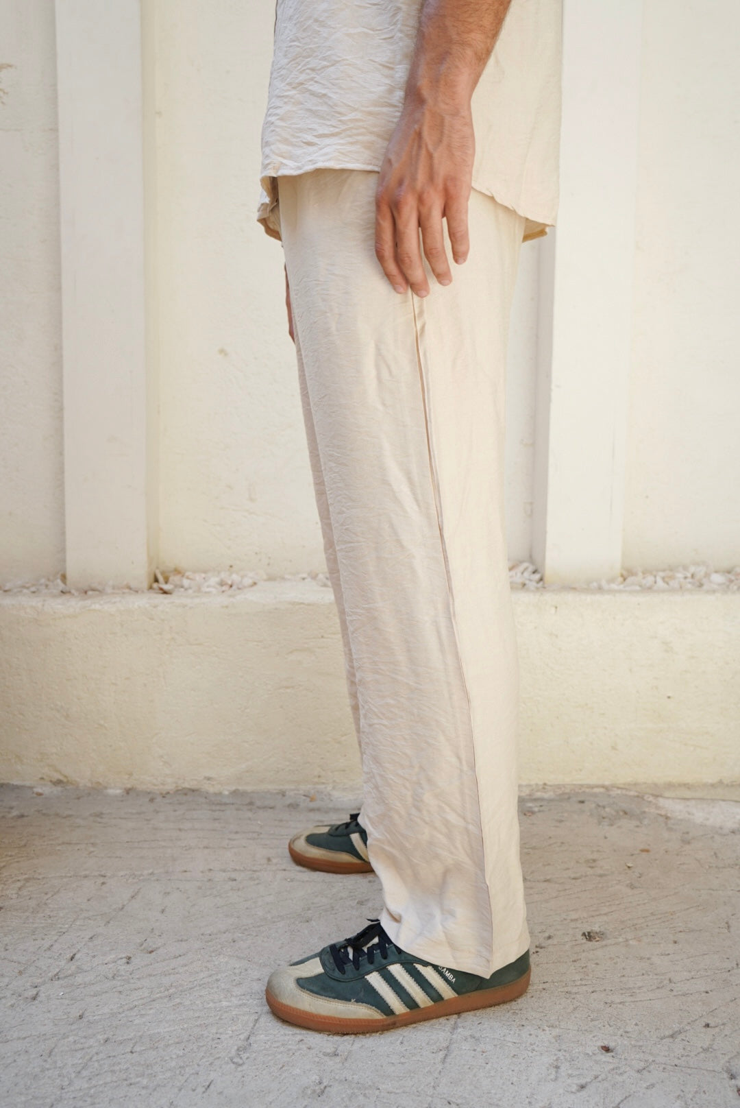 Beige Linen Pants