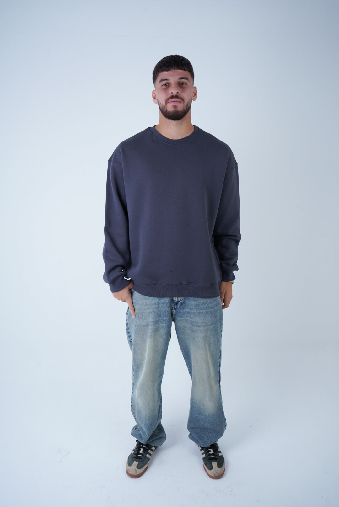 Dark Grey Relaxed Fit Crewneck