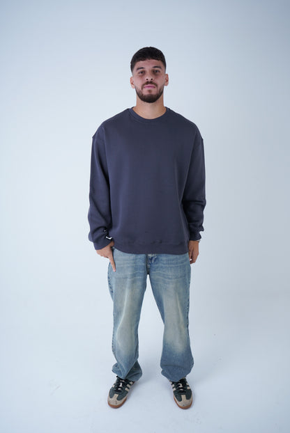 Dark Grey Relaxed Fit Crewneck