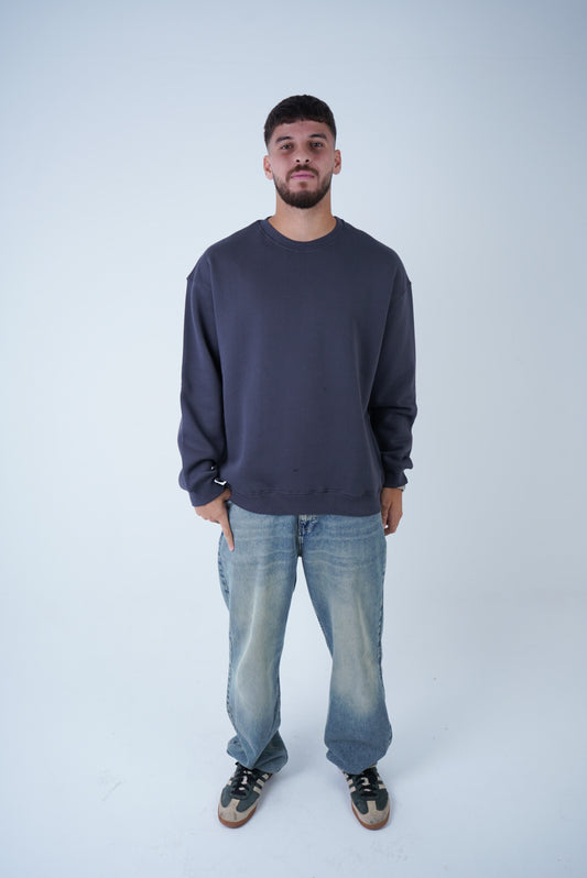 Dark Grey Relaxed Fit Crewneck