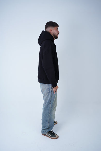 Black Relaxed Fit Hoodie