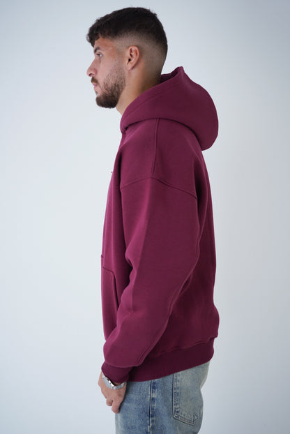 Burgundy Relaxed Fit Hoodie