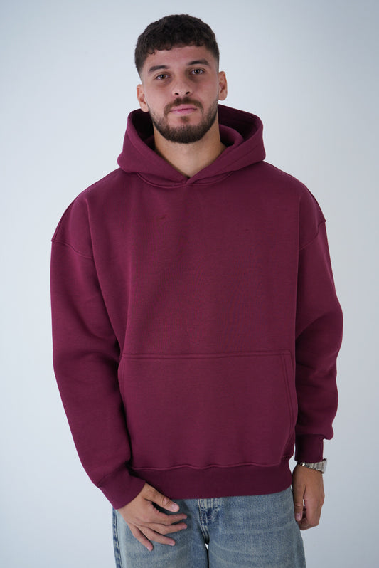 Burgundy Relaxed Fit Hoodie