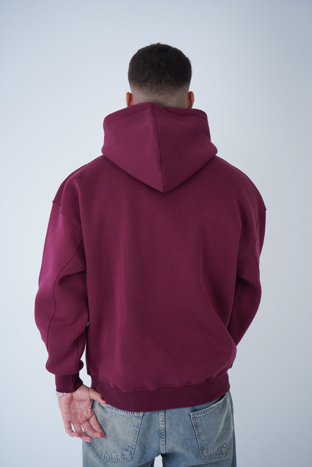 Burgundy Relaxed Fit Hoodie