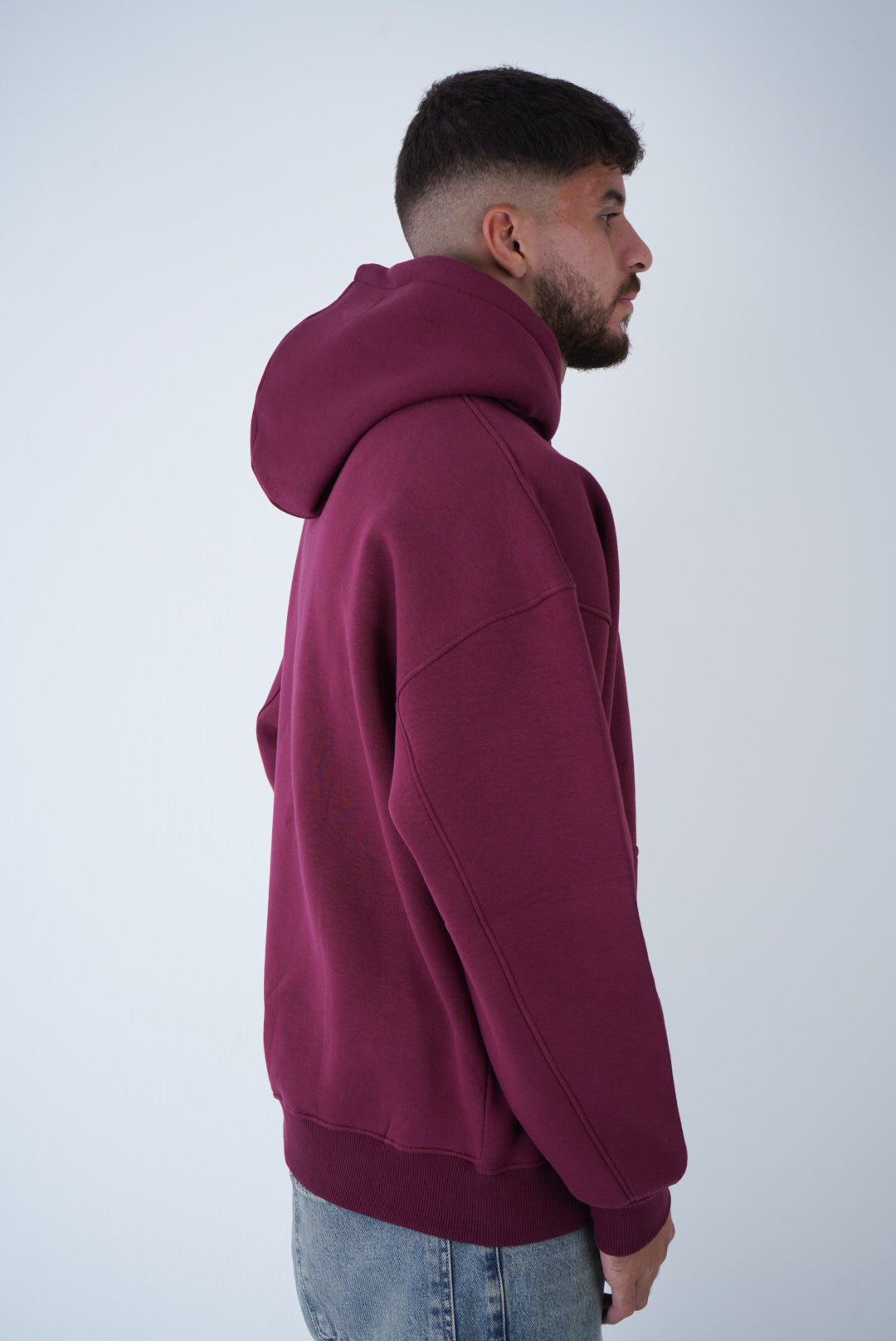 Burgundy Relaxed Fit Hoodie