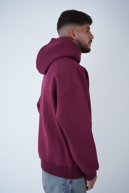 Burgundy Relaxed Fit Hoodie