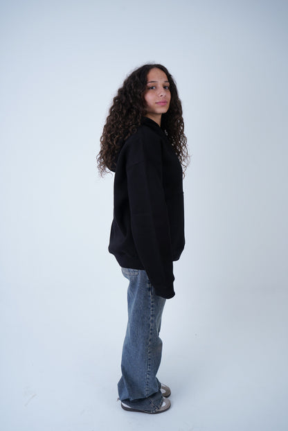 Black Relaxed Fit Hoodie