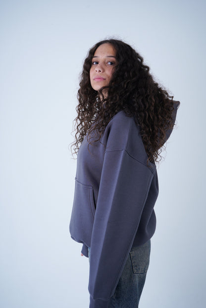 Dark Grey Relaxed Fit Hoodie