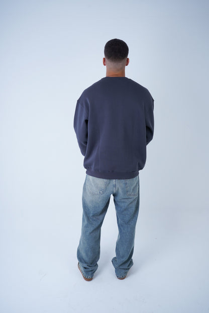 Dark Grey Relaxed Fit Crewneck