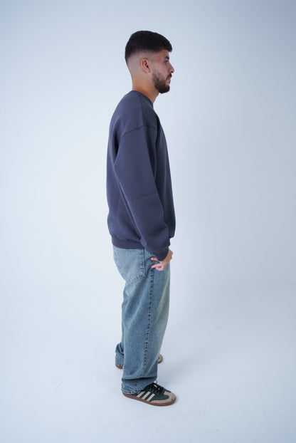 Dark Grey Relaxed Fit Crewneck