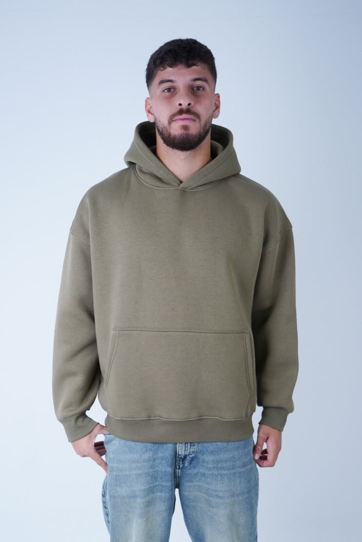 Olive Relaxed Fit Hoodie