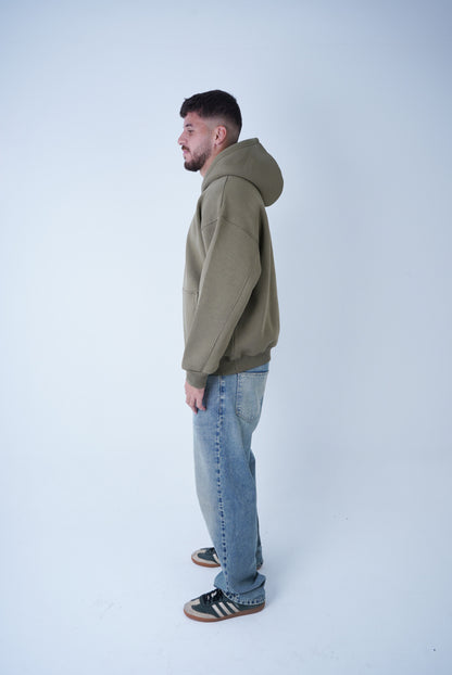 Olive Relaxed Fit Hoodie