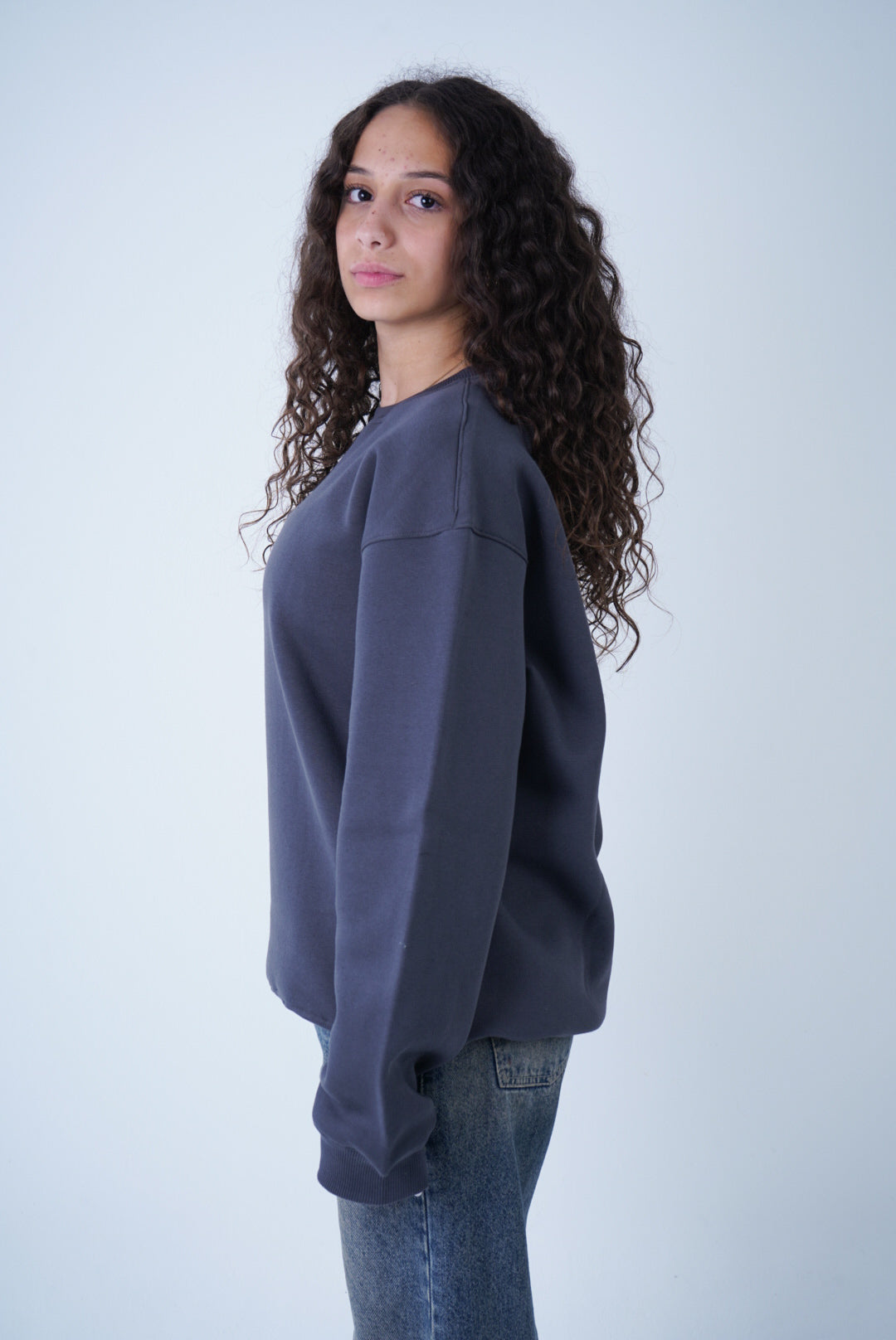 Dark Grey Relaxed Fit Crewneck