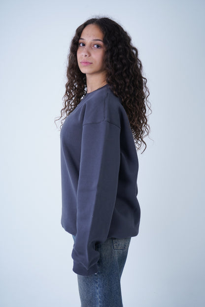Dark Grey Relaxed Fit Crewneck