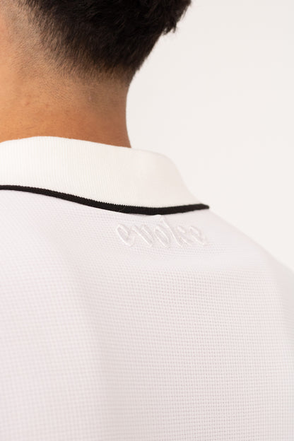 White Quarter Zip-Up