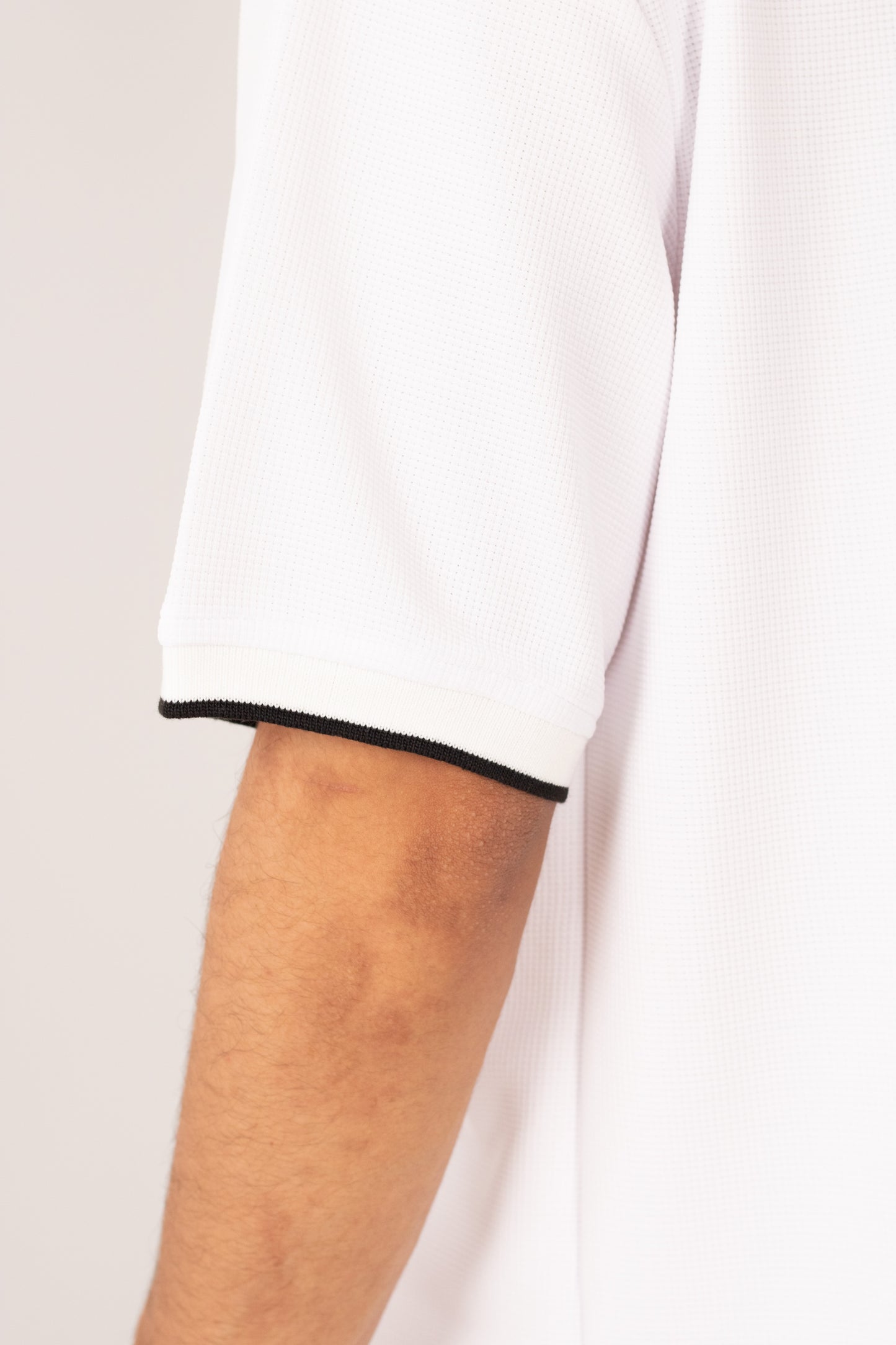 White Quarter Zip-Up