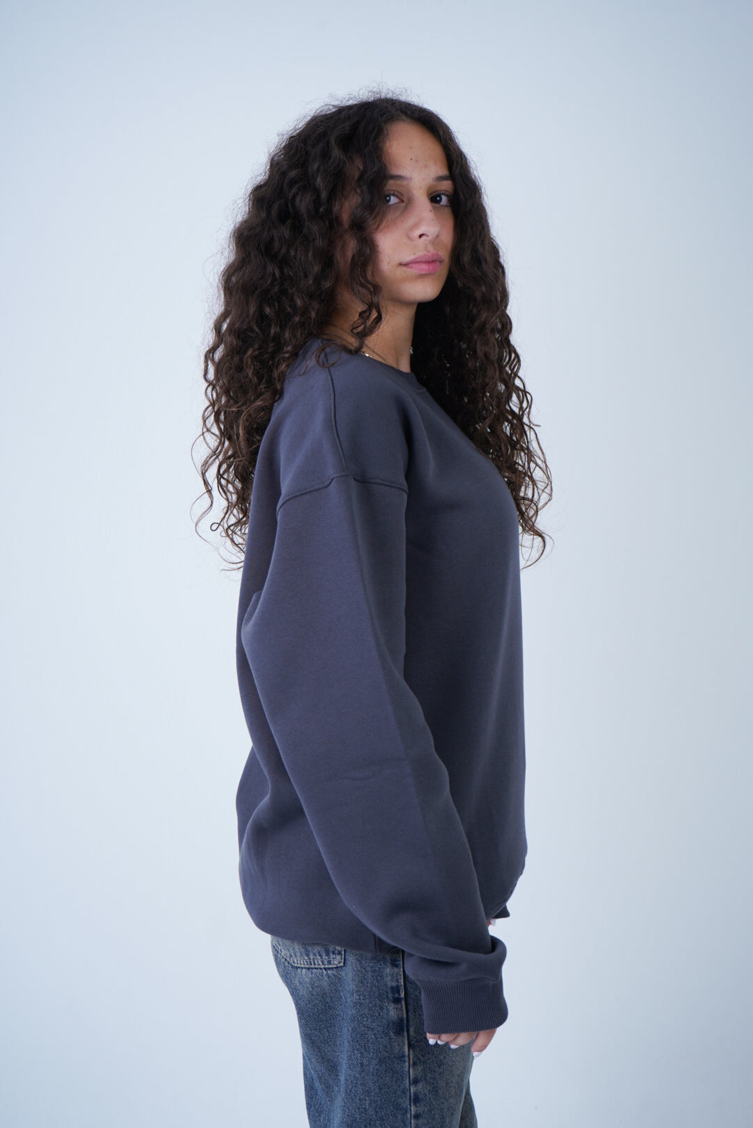 Dark Grey Relaxed Fit Crewneck