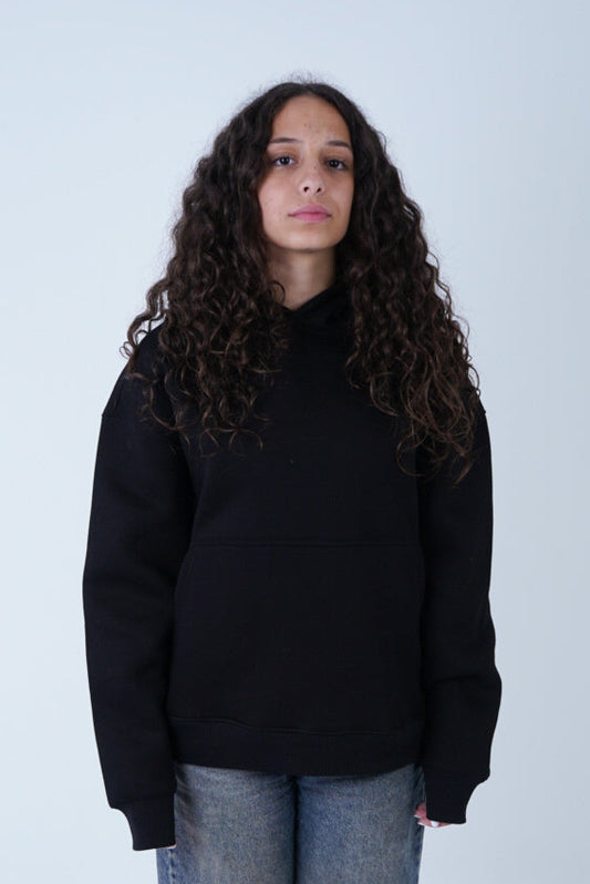 Black Relaxed Fit Hoodie
