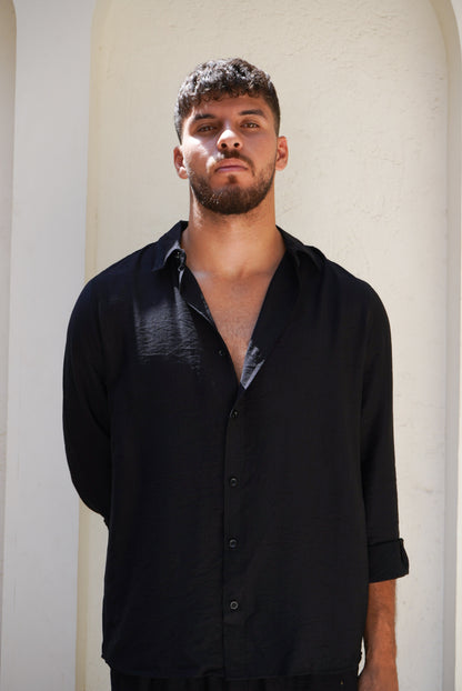 Black Linen Shirt