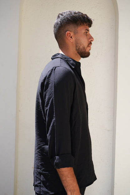 Black Linen Shirt