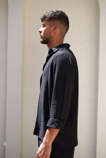 Black Linen Shirt