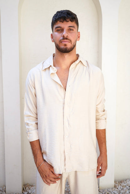 Beige Linen Shirt