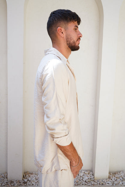 Beige Linen Shirt