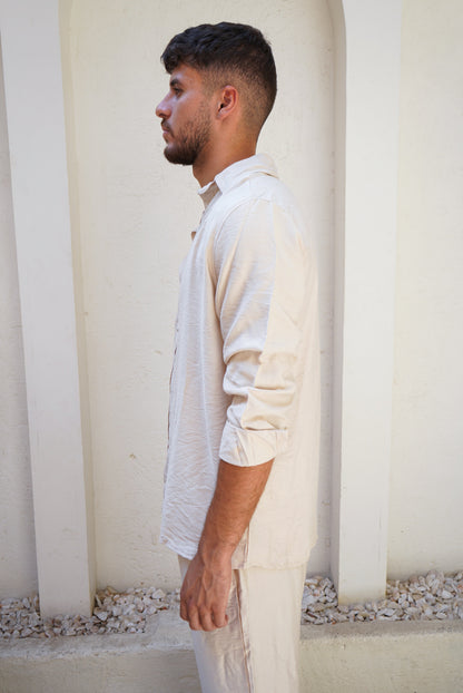 Beige Linen Shirt